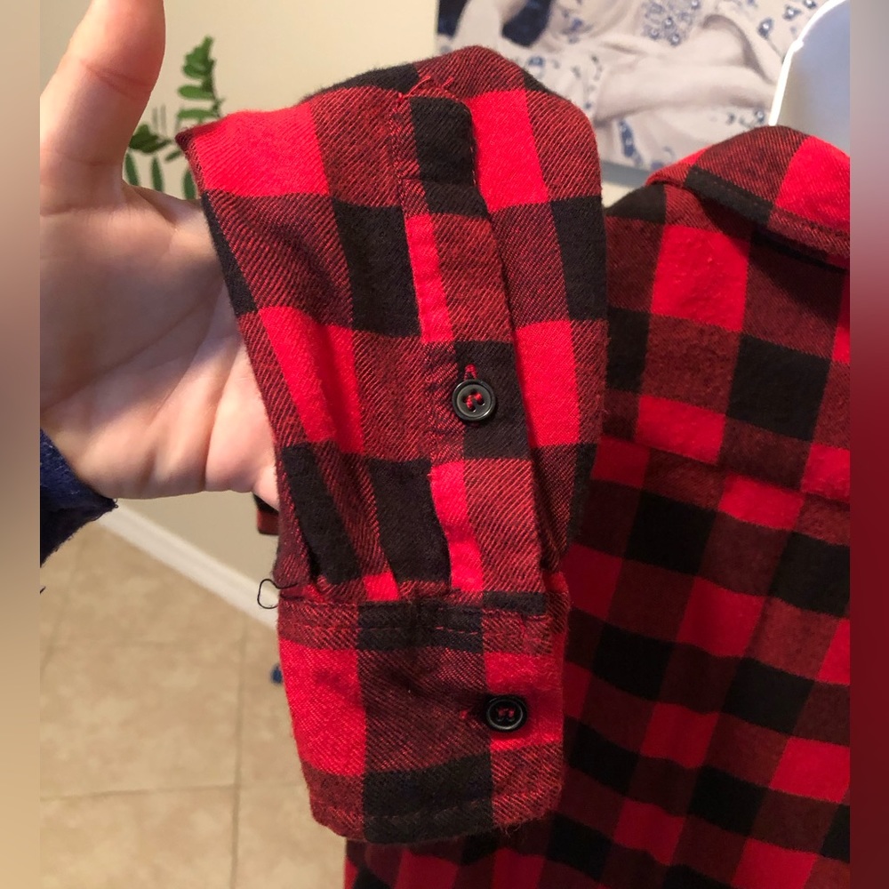 Melloday S Buffalo Plaid Flannel Button Down Top - Picture 6 of 9